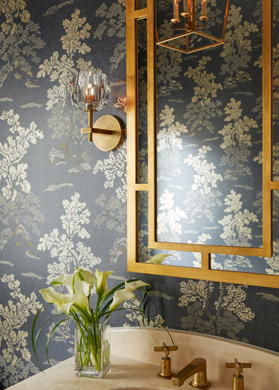 Traditional Powder Room by Emily Griffin Design