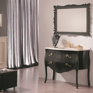 Macral Paris bathroom vanity 44,8". Black-golden patina