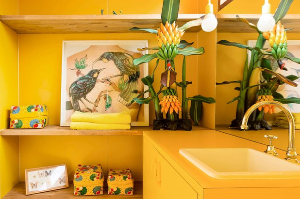Eclectic Powder Room by David Boyle Architect