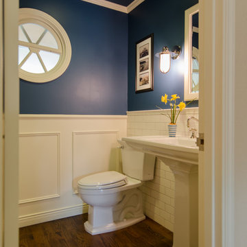75 Traditional Subway Tile Powder Room Ideas You'll Love - April, 2024 ...