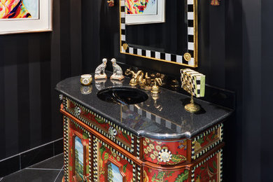 Example of an eclectic powder room design in DC Metro