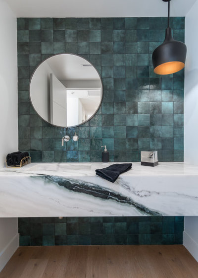 Midcentury Powder Room by Legacy Listing Photography