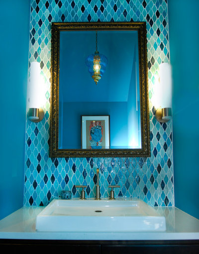 Eclectic Powder Room by Kara Mosher