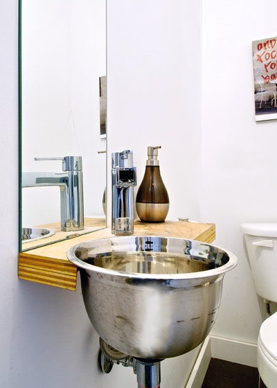 Industrial Powder Room by Andrew Snow Photography