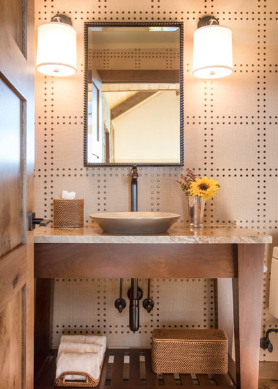 Rustic Powder Room by AXIS Productions