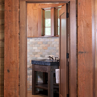 75 Beautiful Rustic Powder Room With Soapstone Countertops Pictures Ideas July 2021 Houzz