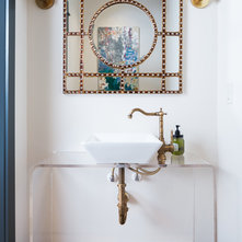 Transitional Powder Room by Willow Homes