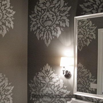 On A Grand Scale: A Large-Scale Stenciled Bathroom