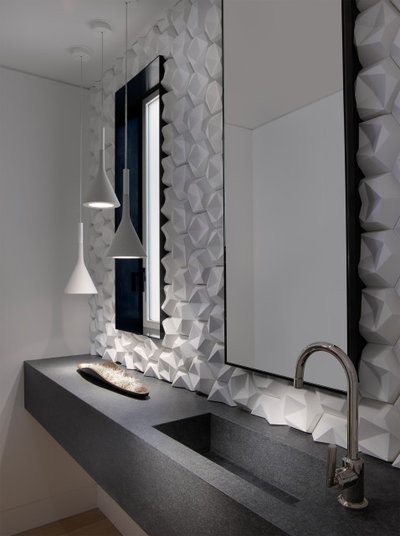 Contemporary Powder Room by Ann Lowengart Interiors