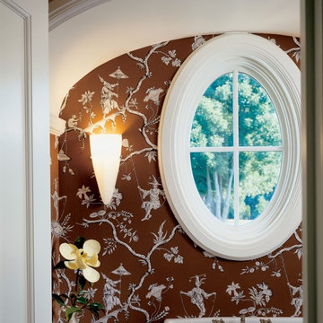 Papered Powder Room