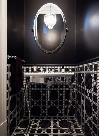 American Traditional Powder Room by Hancock Architects
