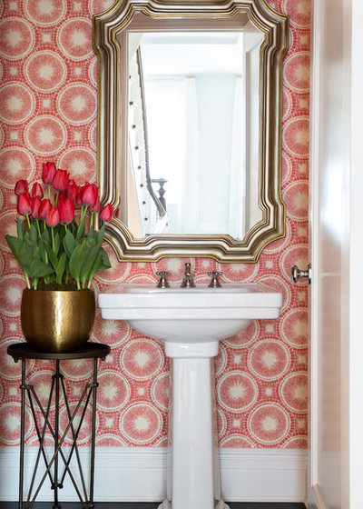 Transitional Powder Room by Chango