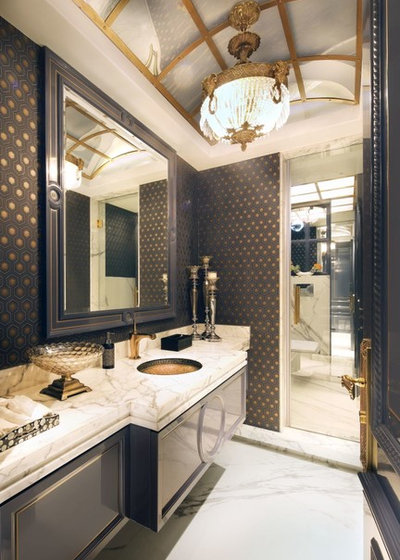 American Traditional Powder Room by ACDS