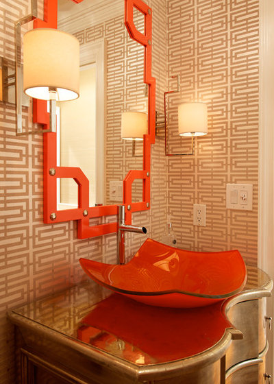 Contemporary Powder Room by Gilles Clement Designs