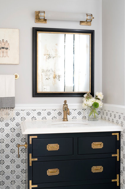 Traditional Powder Room by Noelle Micek Interiors