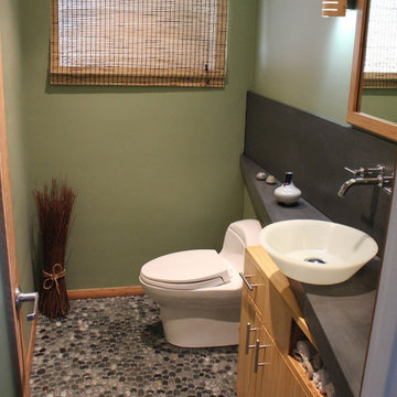 Powder Room Countertop and Backsplash