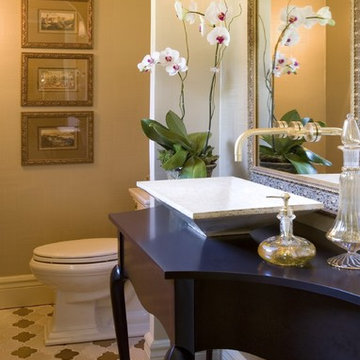 Powder room designed by Petrella Designs, Inc.