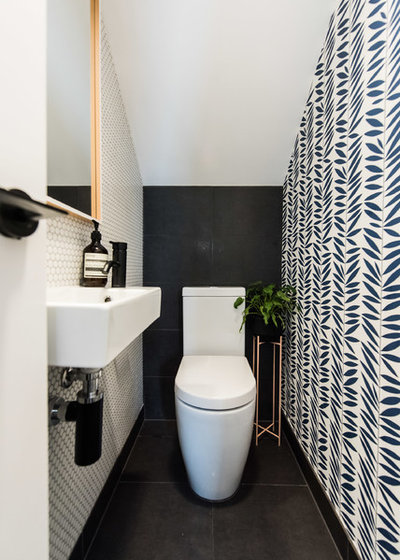 Contemporary Powder Room by embracingspace