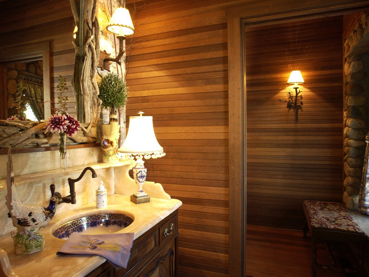 Rustic Powder Room - Bathroom