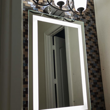 Powder room  LED lighted vanity mirror!