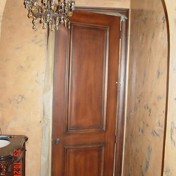 powder room  venetian plaster finish