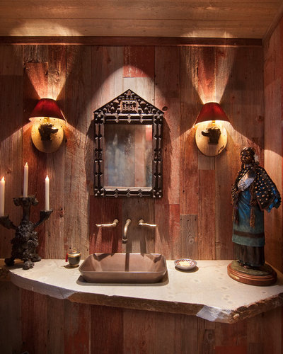 Rustic Powder Room by Ward-Young Architecture & Planning - Truckee, CA