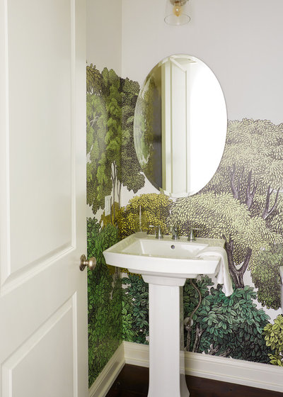 Midcentury Powder Room by Marcelle Guilbeau, Interior Designer