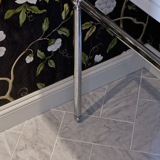 Inspiration for a timeless powder room remodel in Boston