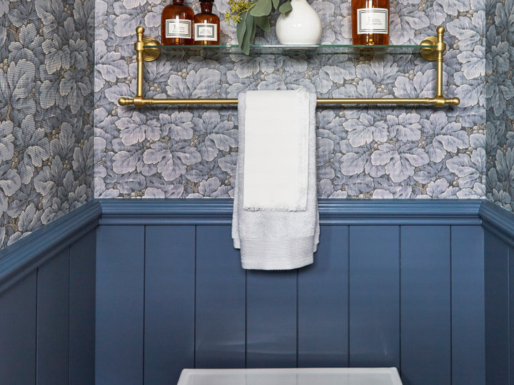 Transitional Powder Room - Bathroom