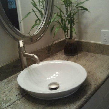 Raised Sink With Granite Vanity Top