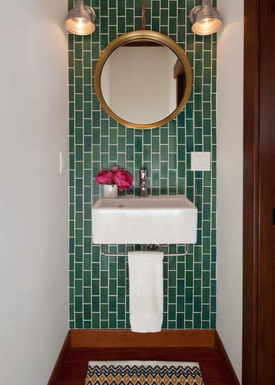 Eclectic Powder Room by Yellow House