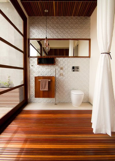 Contemporary Powder Room by alsoCAN Architects
