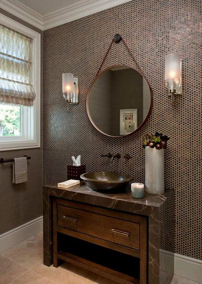 Contemporary Powder Room by House of Amelia