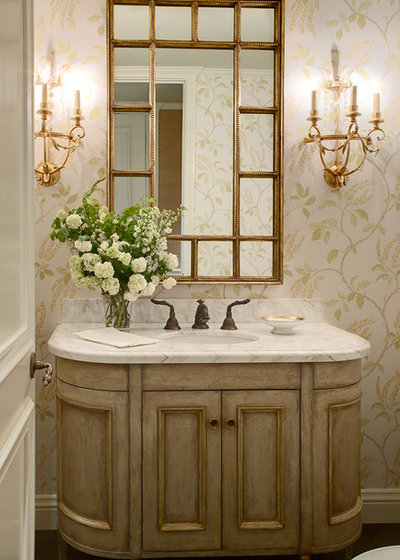 Traditional Powder Room by Tres McKinney Design