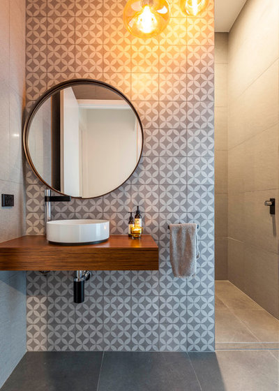 Contemporary Powder Room by PM Concepts