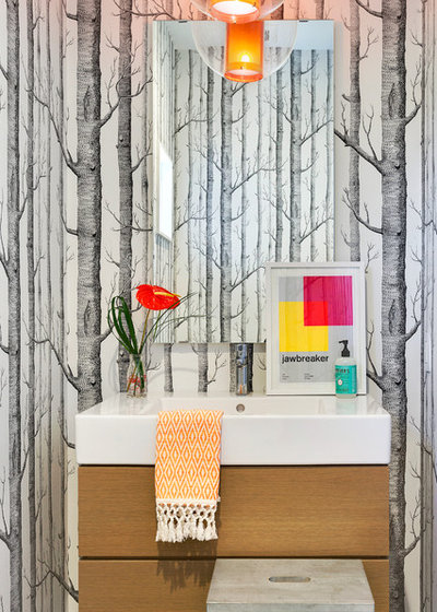 Contemporary Powder Room by Lucy Interior Design