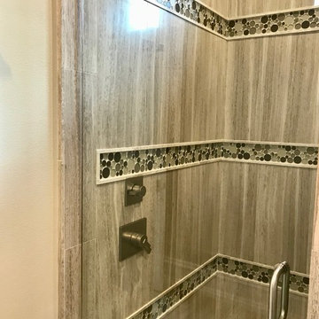 Shower with Mosaic Accent