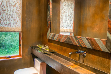 Inspiration for a modern powder room remodel in Seattle