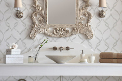 Powder room - french country powder room idea in DC Metro
