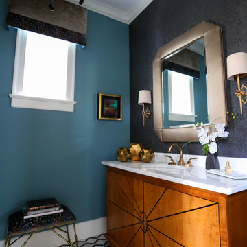 Sophisticated Powder Bathroom on Penn