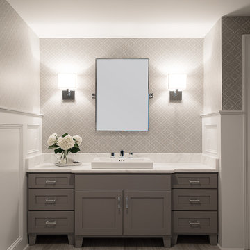 Stenciled Powder Room