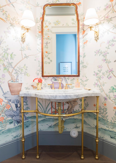 Traditional Powder Room by Caitlin Wilson Design