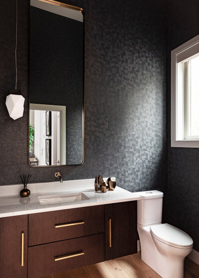 Contemporary Powder Room by Amy Troute Inspired Interior Design