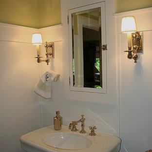 Example of a classic powder room design in Seattle
