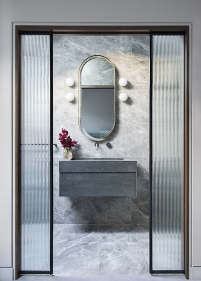 Contemporary Powder Room by iSpace Solutions