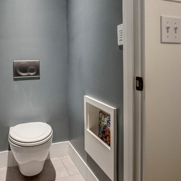 Toilet Room with magazine rack