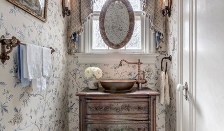 Designers Transform Vintage Cabinets Into Bathroom Vanities