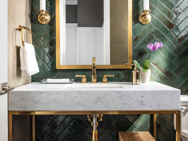 Contemporary Powder Room - Powder Room