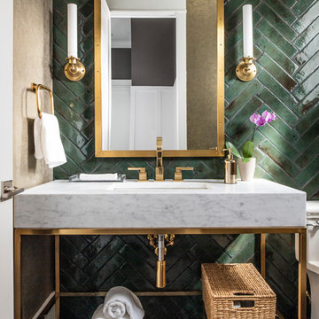 Transitional Elegance Powder Room