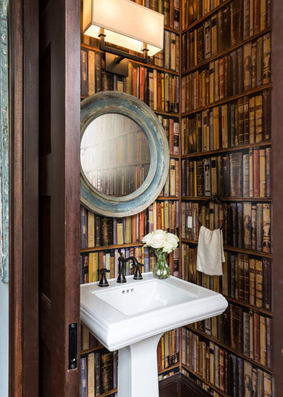 Traditional Powder Room by Lily Mae Design